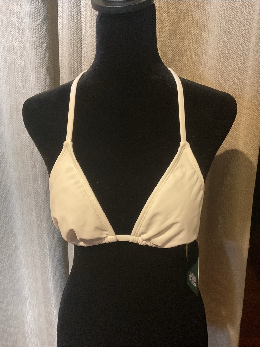 NWT Wild Fable White Triangle Bikini Top - Adjustable Halter Straps XXS
